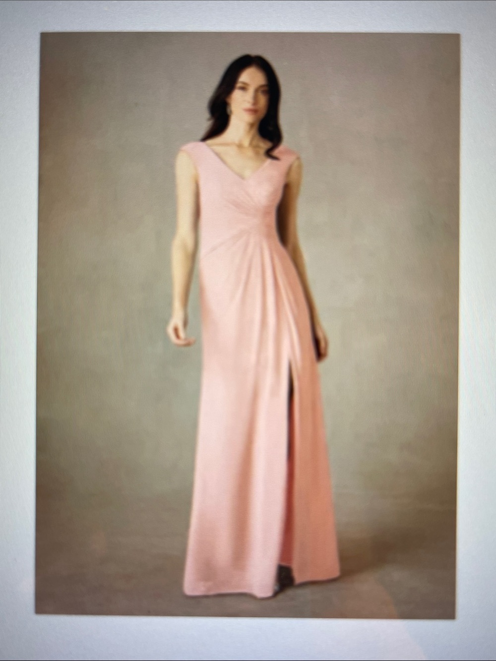 Azazie Sally Rosette V-Neck Maxi Dress